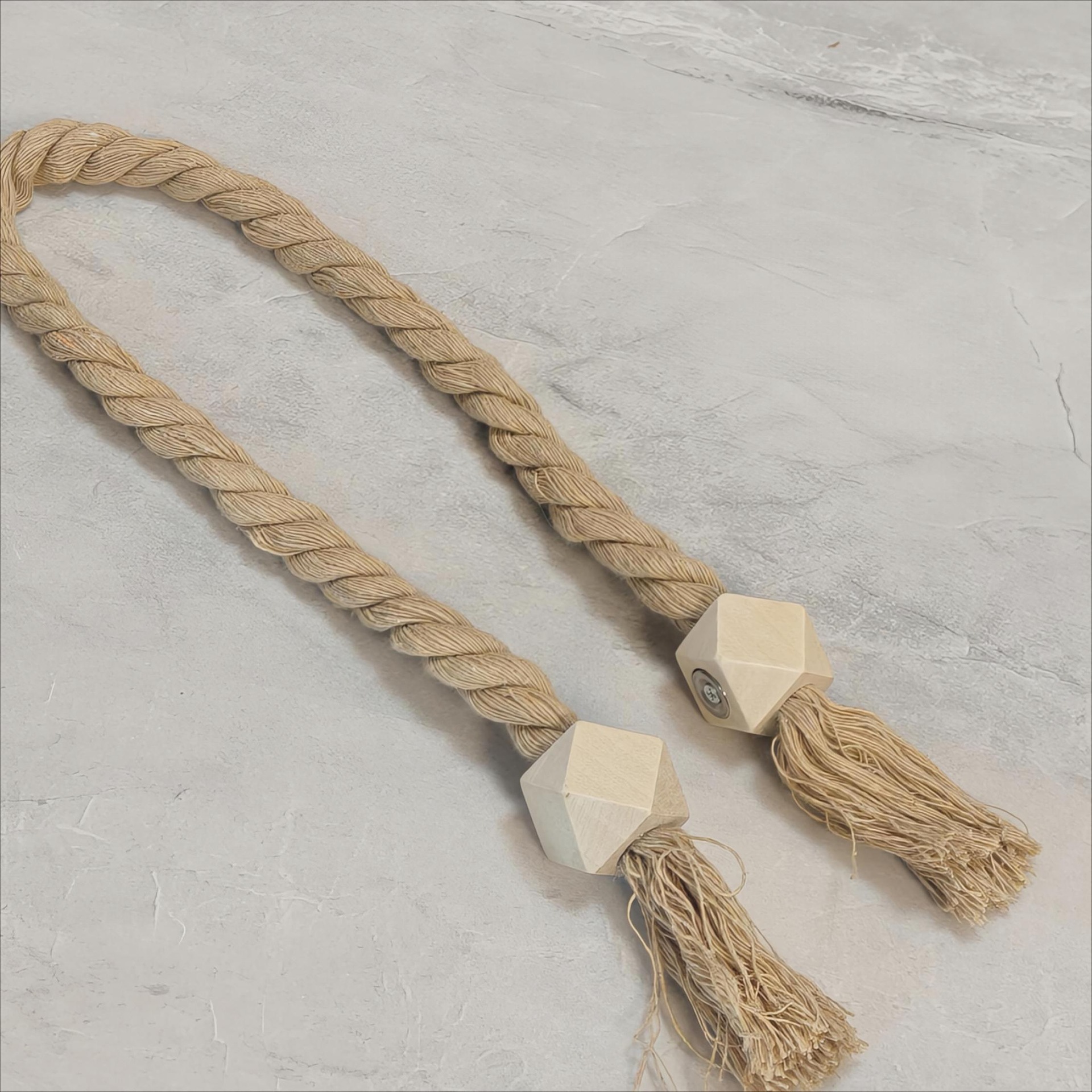 Hot-Selling New Cross-Border Supply Pastoral Style Curtain Straps Solid Wood Strong Magnetic Punch-Free Magnetic Buckle Straps