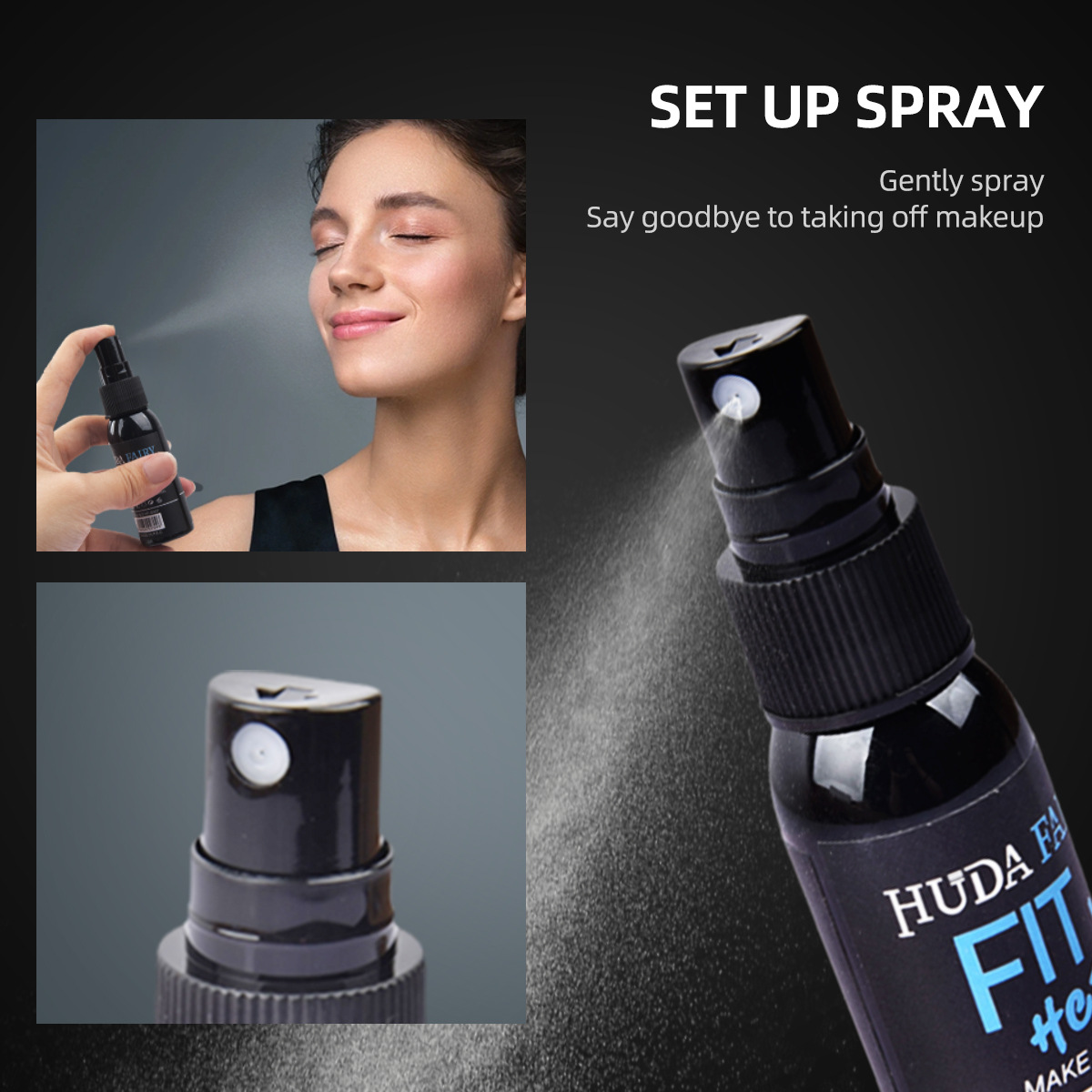 Cross-Border Hot-Selling Makeup Primer 2in1 Setting Spray Makeup Set Primer Make up Fix Two-In-One