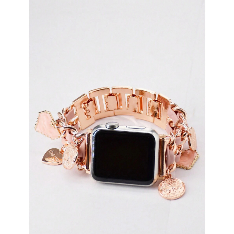 Cross-Border Style Alloy Watch Band with Pendant Fit For38 40 41 4244