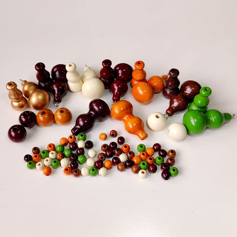 15*30mm Peach Wood Gourd Bead Curtain Door Curtain 20×40mm Pendant Bamboo Beads Size Round Beads Complete Colors