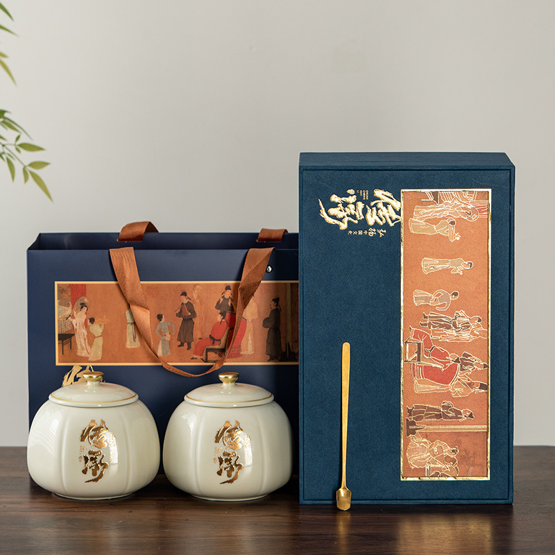 Inherited Ceramic Tea Cans, Clay Jars, Black Tea, Green Tea, White Tea, Sealed Moisture-Proof Storage, Holiday Gift Box Packaging