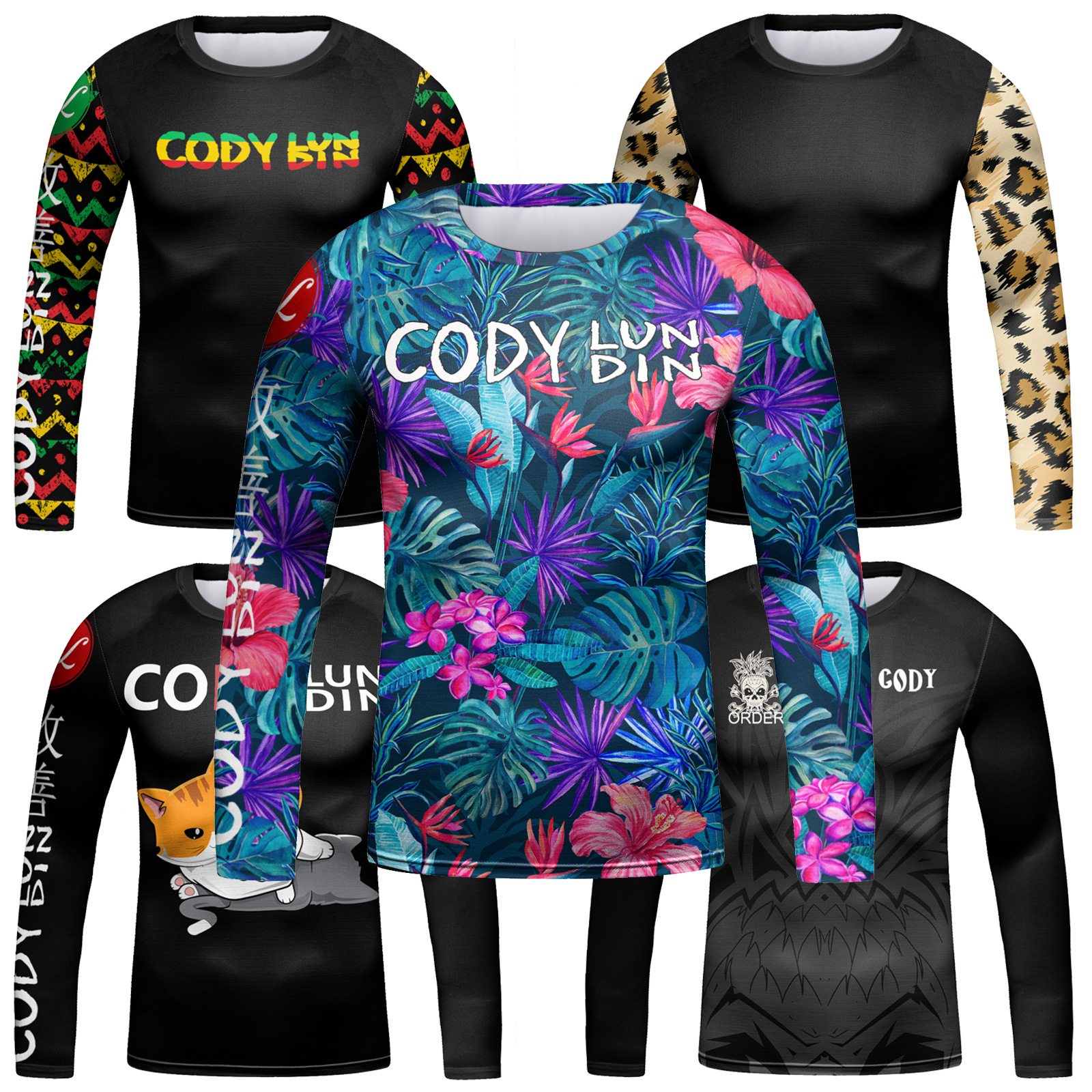 Children's Wear Men's Sports Tight-fitting Long-sleeved Autumn and Winter Sports Outdoor Running Basketball Casual Breathable High Elasticism Quick-drying Long-sleeved