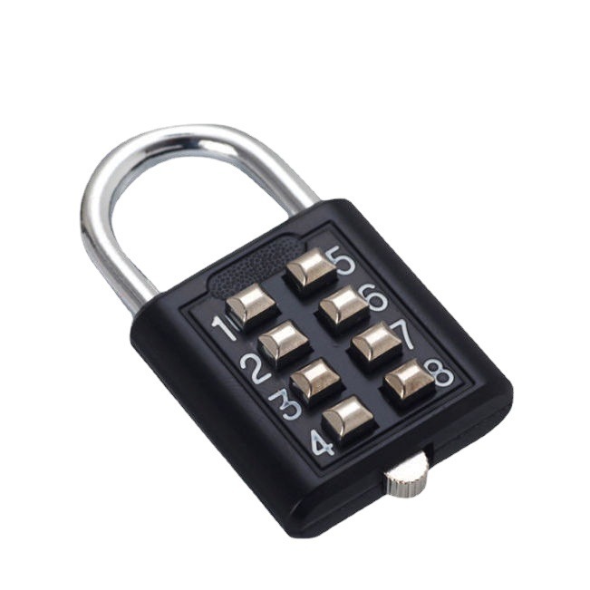 Button fixed large password lock gym luggage luggage wardrobe lock anti-theft padlock small lock drawer lock