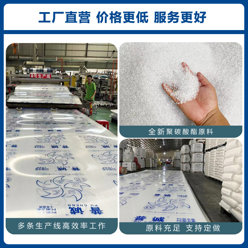 Sunlight Board Transparent Thickened Canopy PC Endurance Board Polycarbonate Board Hollow Honeycomb Double Layer Four Layer Wedding Balcony