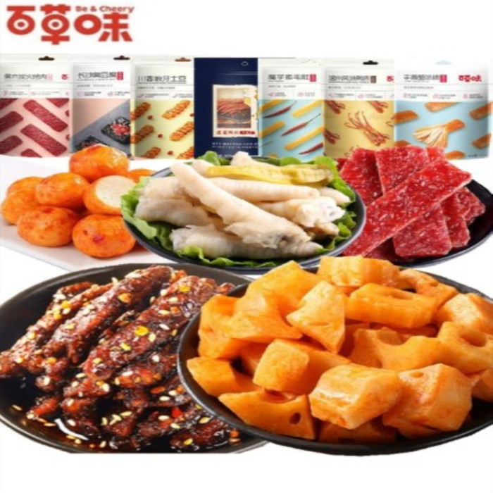 Травяная утка шея куриные лапки кальмар утка шейка крабовый вкус палочка сушеный тофу рыбные шарики пушистый живот закуски для офиса