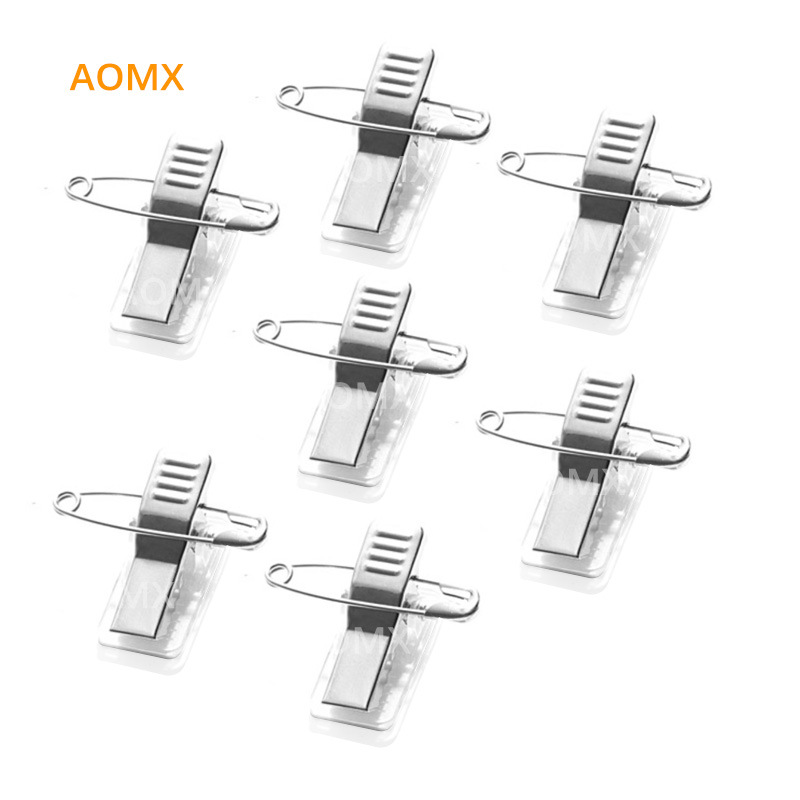 Clip-On Badge Holder Metal Work Id Card Holder Glue Clip Exhibition Badge Holder Badge Clip Cross-Border Hot Sale