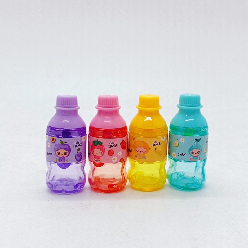 Creative Cartoon Soda Drink Bottle Shape Crayon Student Children Push Small Gift Gashapon Small Toy