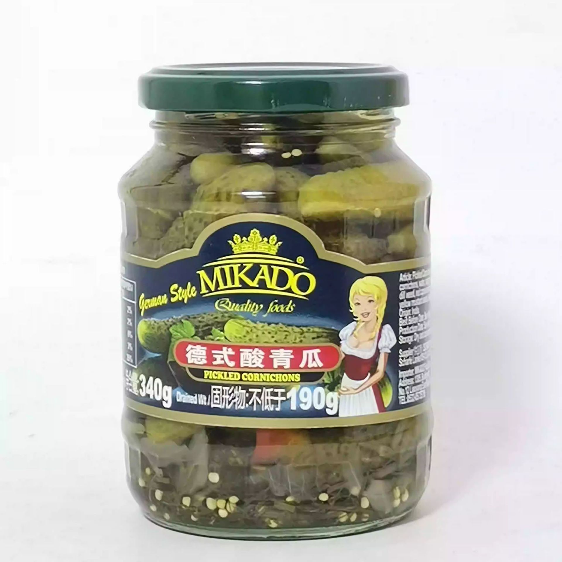 Russian-Style Pickled Cucumbers 680g Imported Small Cucumbers 0 Fat Sweet and Sour Burger Salad Appetizer