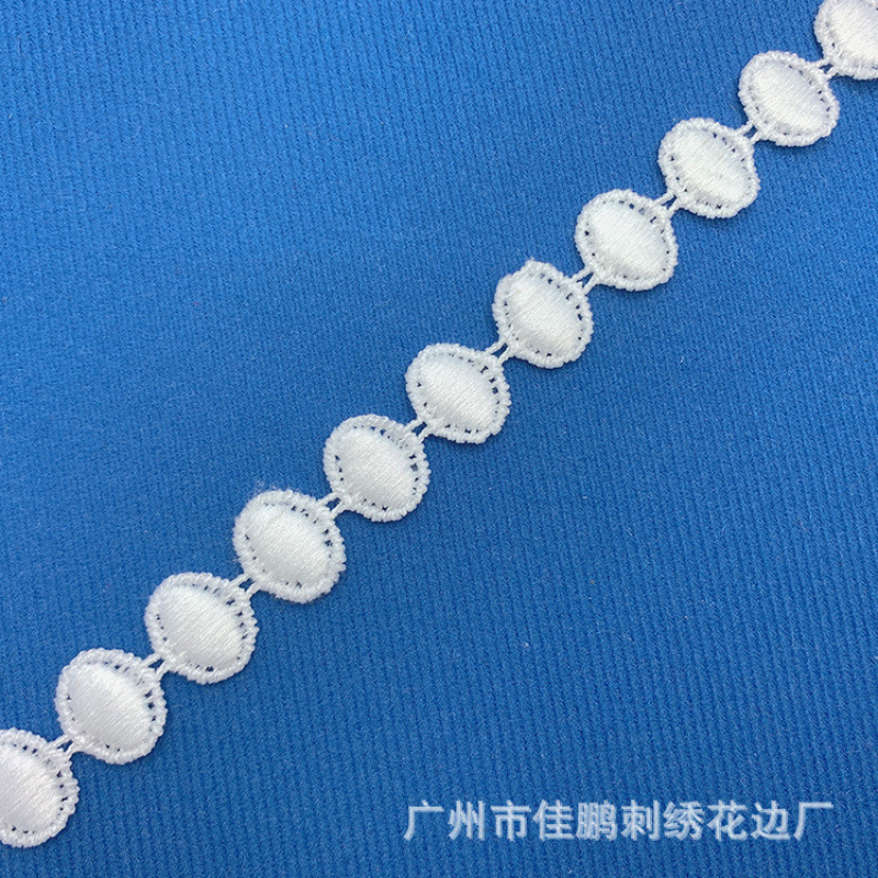 Fine 1cm Dot Circle Lace Wholesale Embroider Milk Silk Water-Soluble Lace Clothing Accessories Small Lace