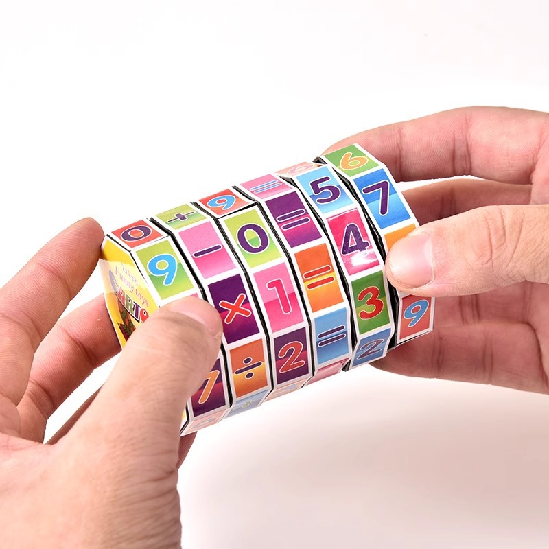 Children's Digital puzzle Rubik's cube addition, subtraction, multiplication and division Digital Rubik's cube Baby's early education arithmetic math creative teaching aids parent-child