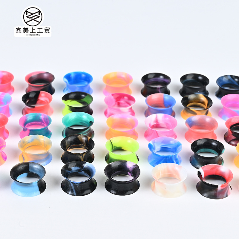 Cyberpunk style auricle round hollow puncture jewelry silicone simple fashion personality trend ear expansion