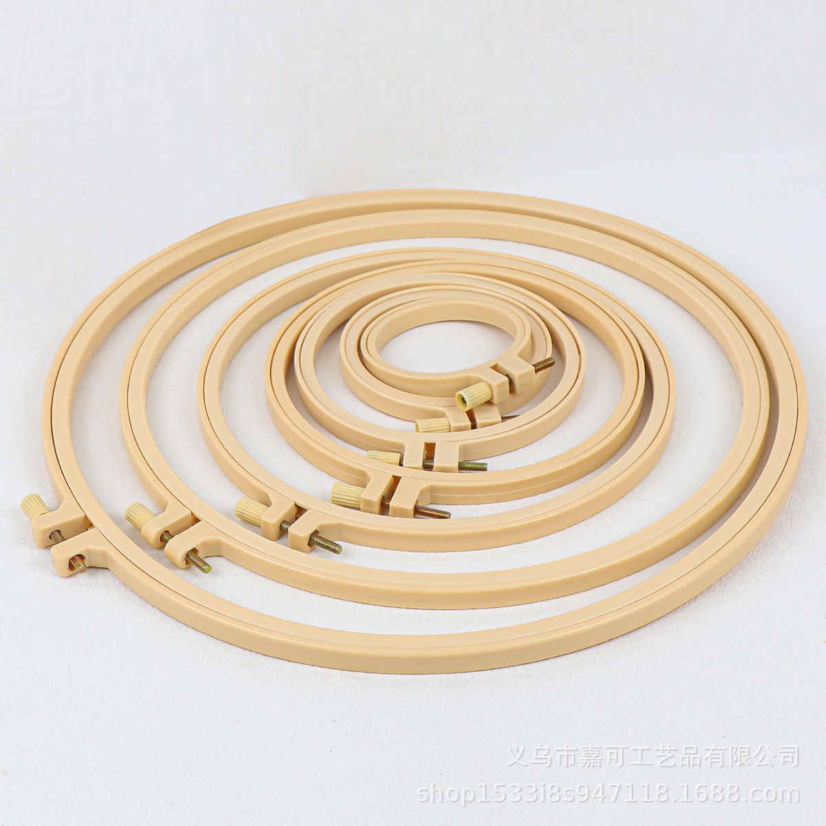 Cross-border embroidery cross-stitch embroidery imitation bamboo embroidery manual diy mini embroidery ring adjustable plastic embroidery inner ring