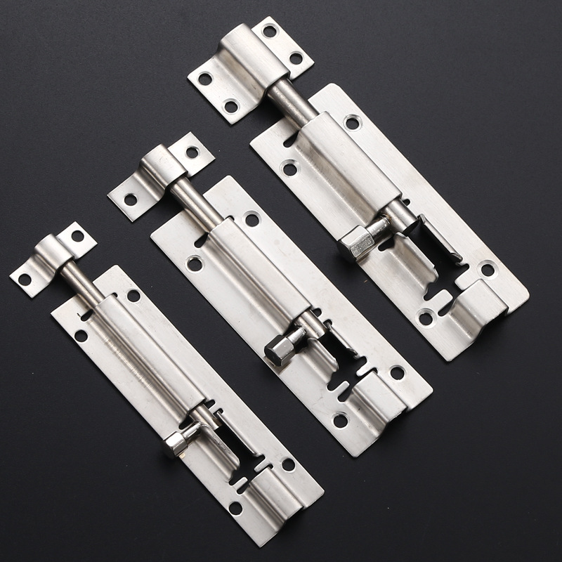 Stainless steel bolt thickened anti-theft door and window square Bolt Bolt window cabinet door bolt door buckle open-mounted Chinese Bolt