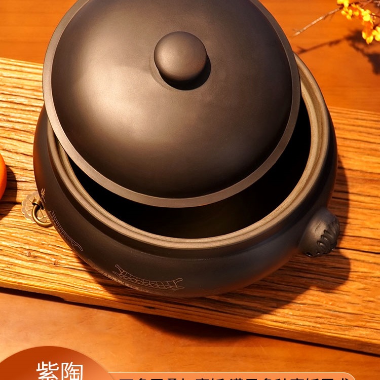 Wholesale Yunnan Jianshui Purple Pottery Steam Pot Chicken Household Steam Pot盗汗 Chicken Multi-Layer Soup Pot Ceramic Casserole