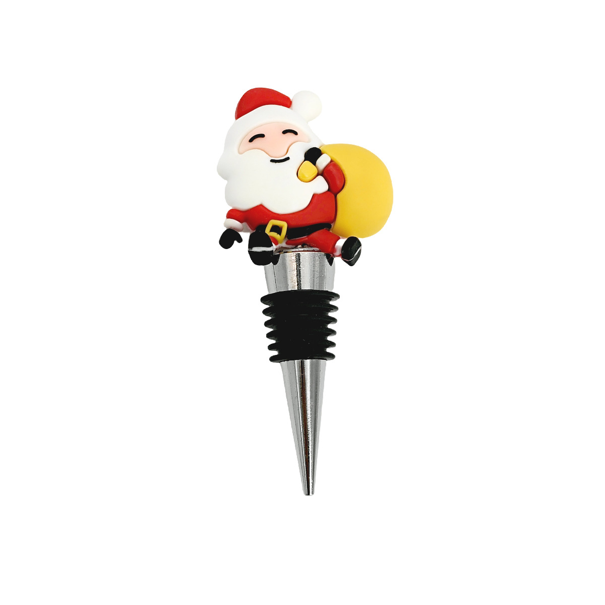 PVC Christmas Wine Stopper Green Christmas Tree Snowman Cane Elk Santa Claus Wreath Red Wine Stopper Glass Bottle
