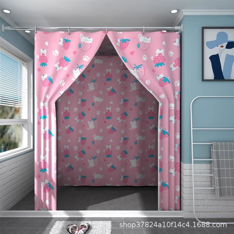 Winter Thickened Warm Square Shower Curtain Bath Cover Bath Tent Household Bathroom Insulation Winter Bath Artifact
