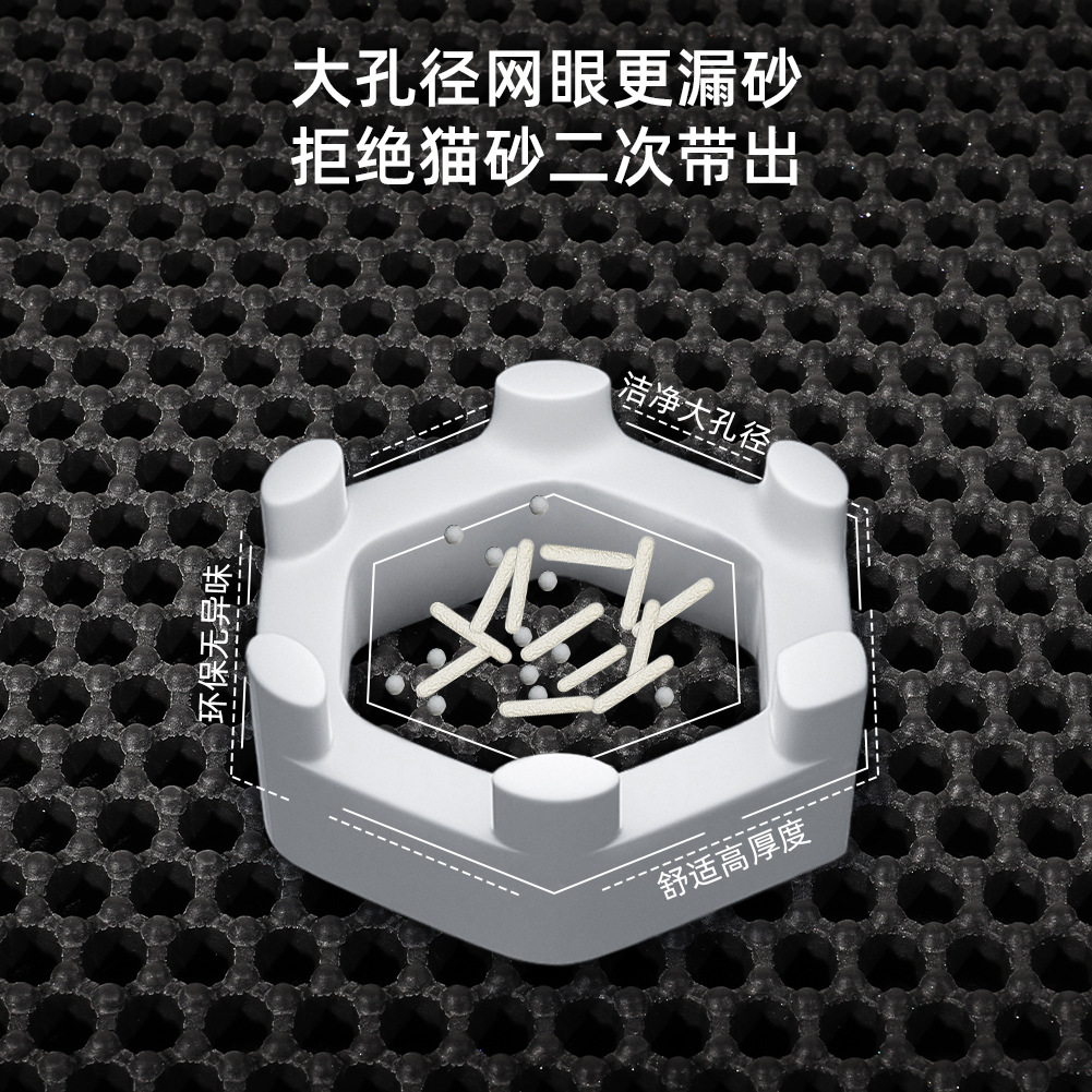 Double-Layer Eva Thickeneded Cat Litter Mat to Prevent Taking Out, High-Efficiency Filter-Controlled Sand Mat, Waterproof and Non-Slip Eva Pet Cat Mat Manufacturer