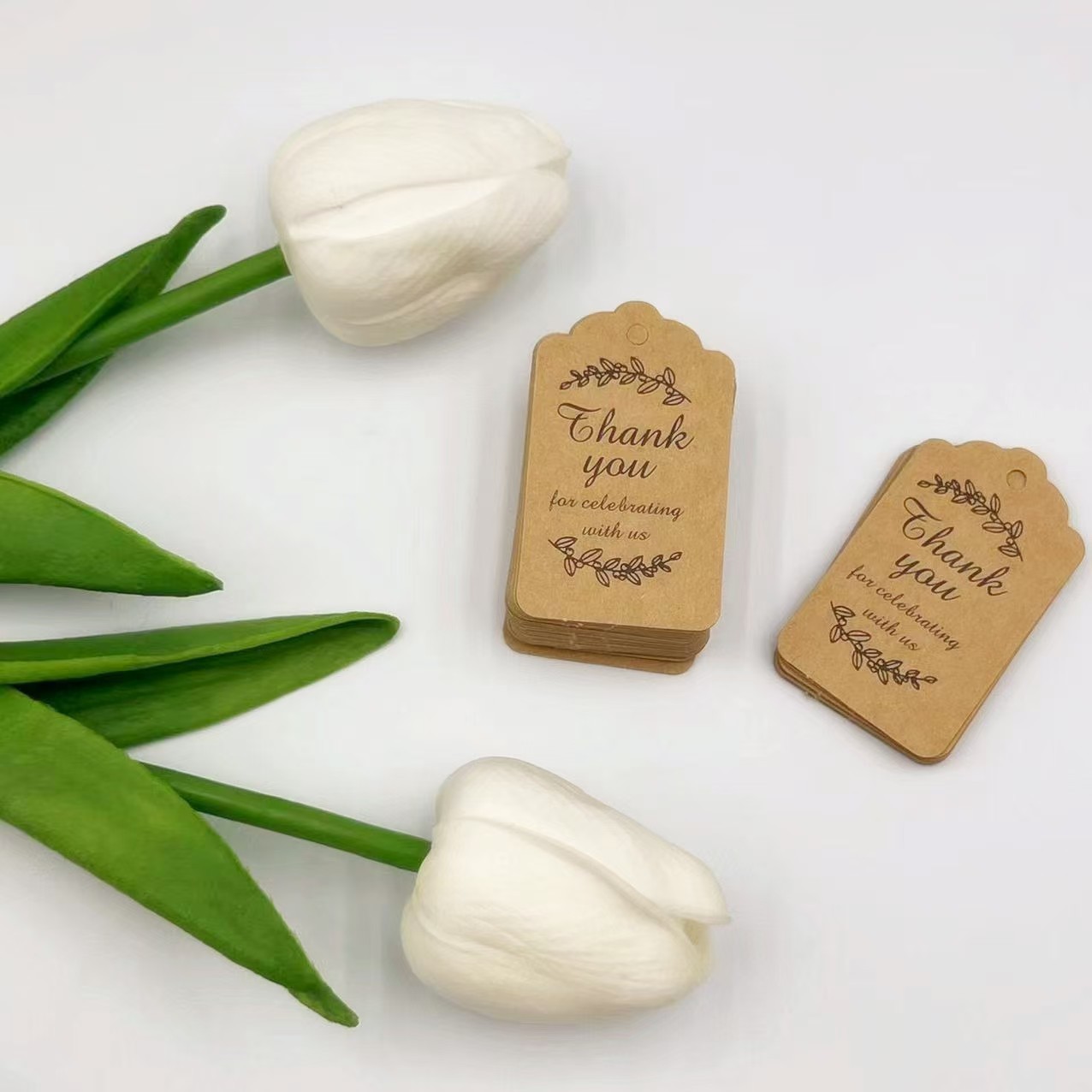 Amazon kraft paper ThankYou hanging decoration tag thank you gift tag card key chain tag cardboard