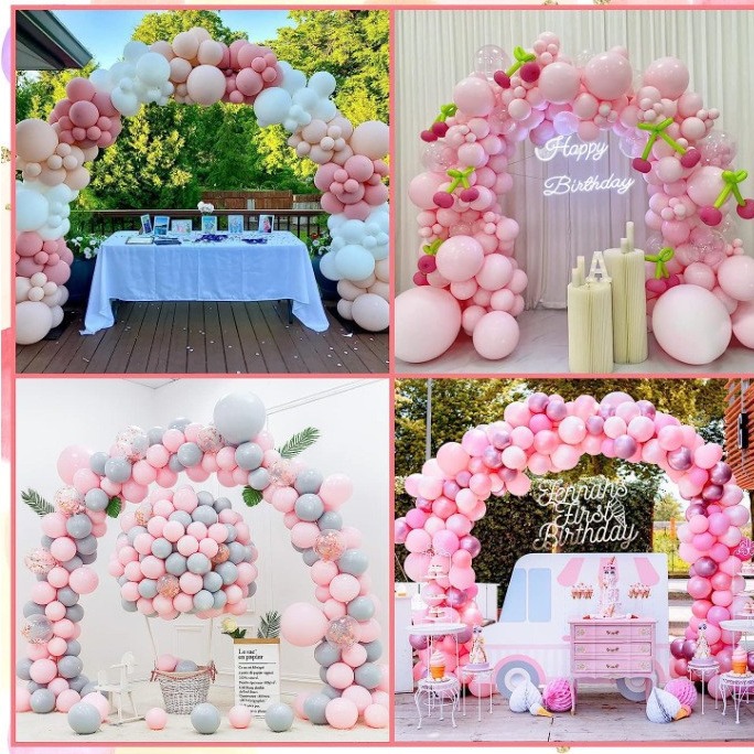 Cross-Border Indoor and Outdoor Balloon Arch Bracket Wedding Wedding Birthday Party Layout Fiber Rod Water Bag Base Arch