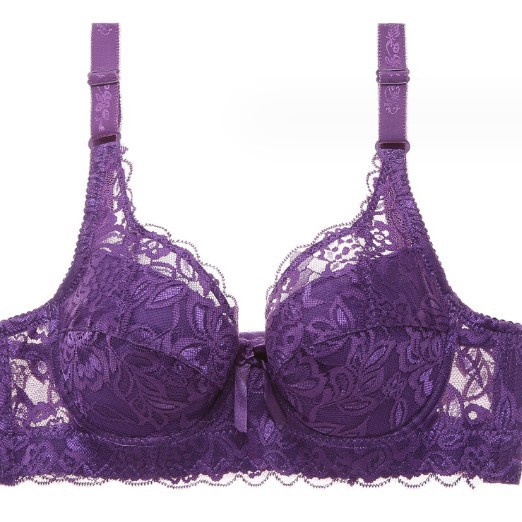 Thin Cotton Cup hot sale plus size breast-collecting adjustable bra lace gathered with steel ring sexy women's underwear batch