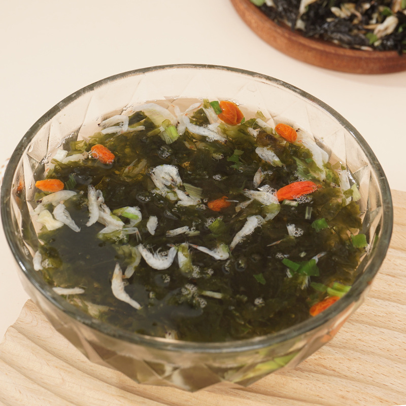 Factory postage laver shrimp soup 60 grams lazy breakfast instant brewing non-boiled vegetable seasonings bag independent packaging