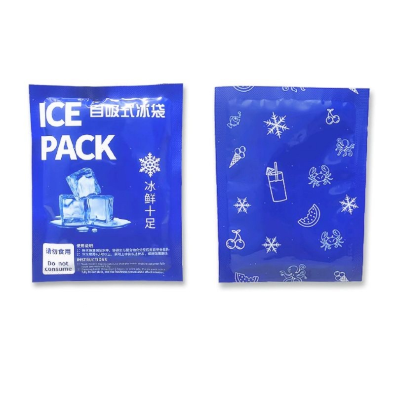 Wholesale double-sided self-absorbent ice bag side suction express special water-free gel preservation aviation disposable ice bag