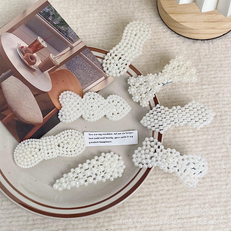 Popular Pearl Hairpin Ins Style Hairpin Trendy Bangs Hairpin Simple Bangs Clip New Hair Accessories Wholesale
