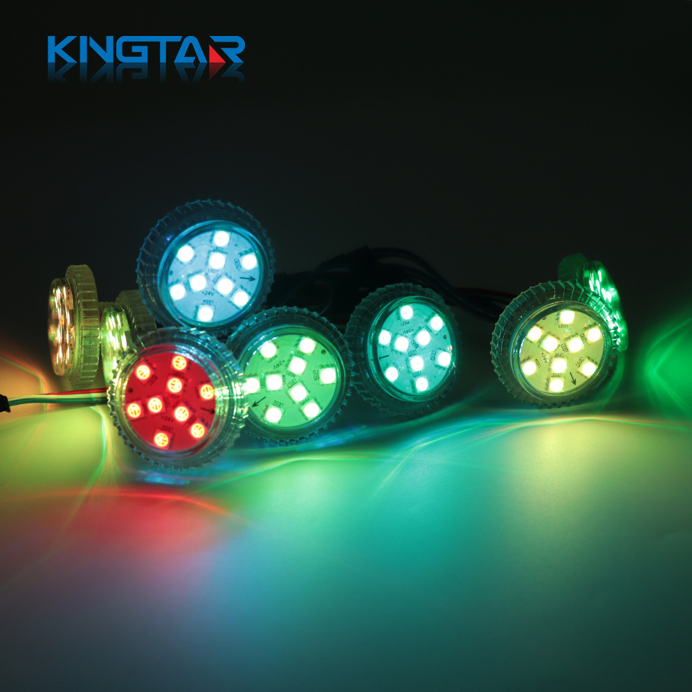 Led Amusement Point Light Mushroom Lamp 35mm 9-Light Colorful Rgbic Programmable Ferris Wheel Amusement Park Marquee Light