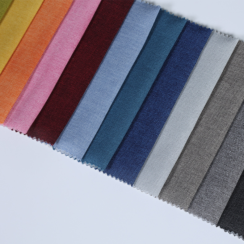 Fine linen imitation linen fabric manufacturers sofa pillow decorative cloth cotton linen engineering soft bag fabric wholesale
