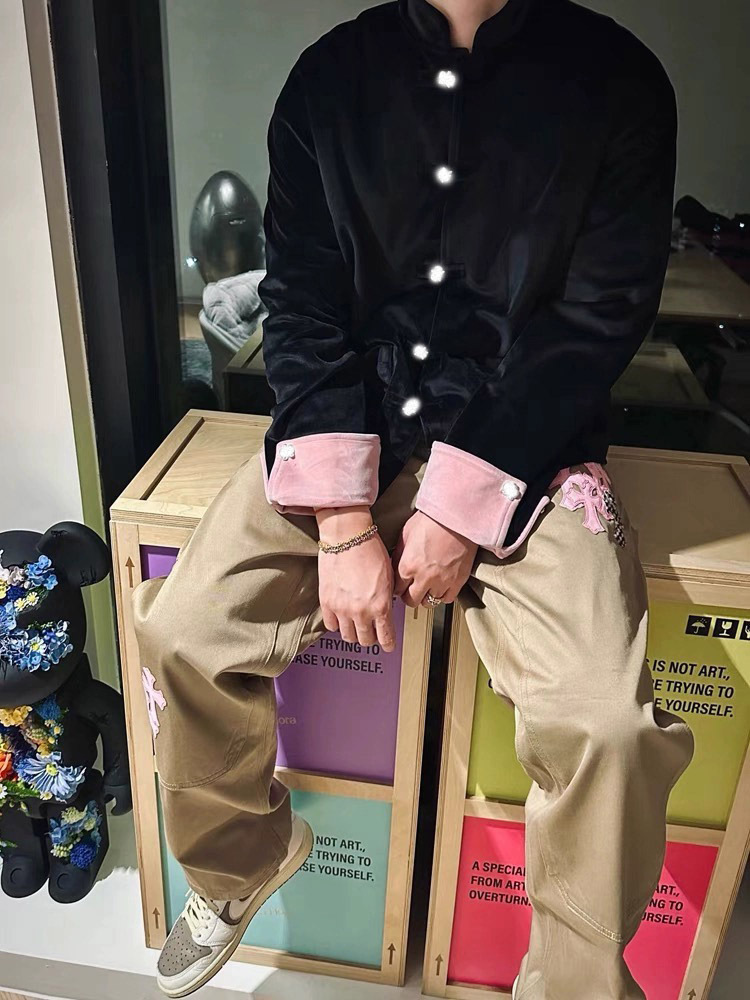 New Chinese style old money style velvet casual loose Tang suit men's and Women's Chinese style shirt jacket jacket