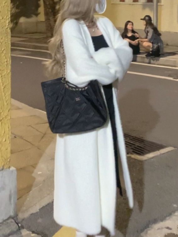 Soft Waxy Imitation Mink Knitted Cardigan 2025 New Autum Loose Large Size Lazy Style Mink Velvet Long Outwear for Women