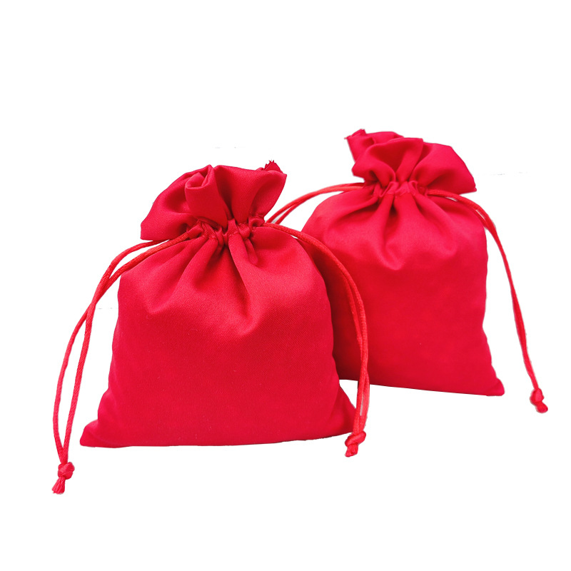 Sachet Jewelry Flannel Bag Jewelry Bag Bundle Bag Wholesale Pull Packaging Cloth Bag Drawstring LOGO Printing Candy Bag