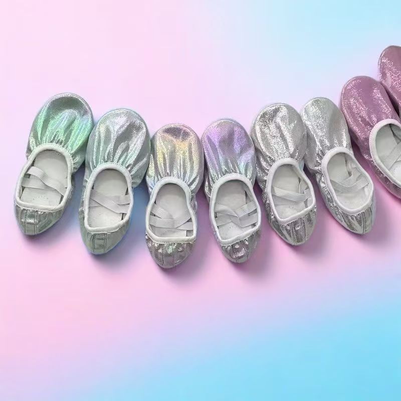 Cross-Border Children's Dance Shoes, Ballet Soft-Soled Practice Shoes, Girls' Chinese Dance Performance Cat Claw Dance Shoes with Bow