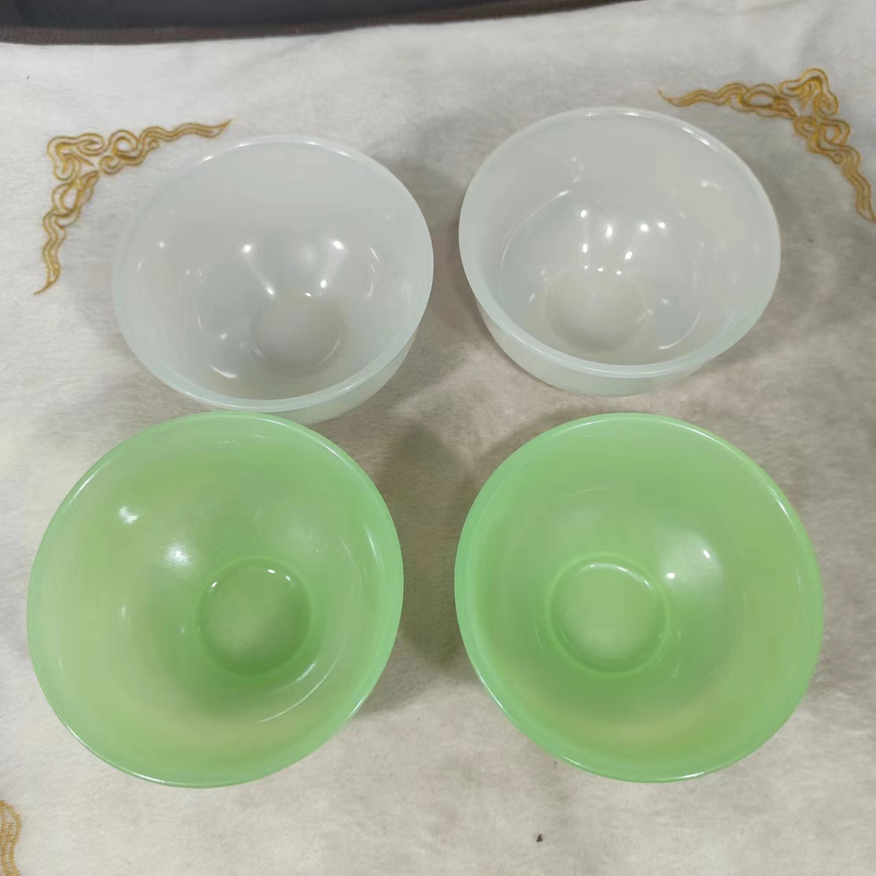 Stone Buddha Temple Factory Wholesale White Jade Jade Bowl Health Jade Bowl Topaz Health Jade Bowl Ornaments Craft Gifts