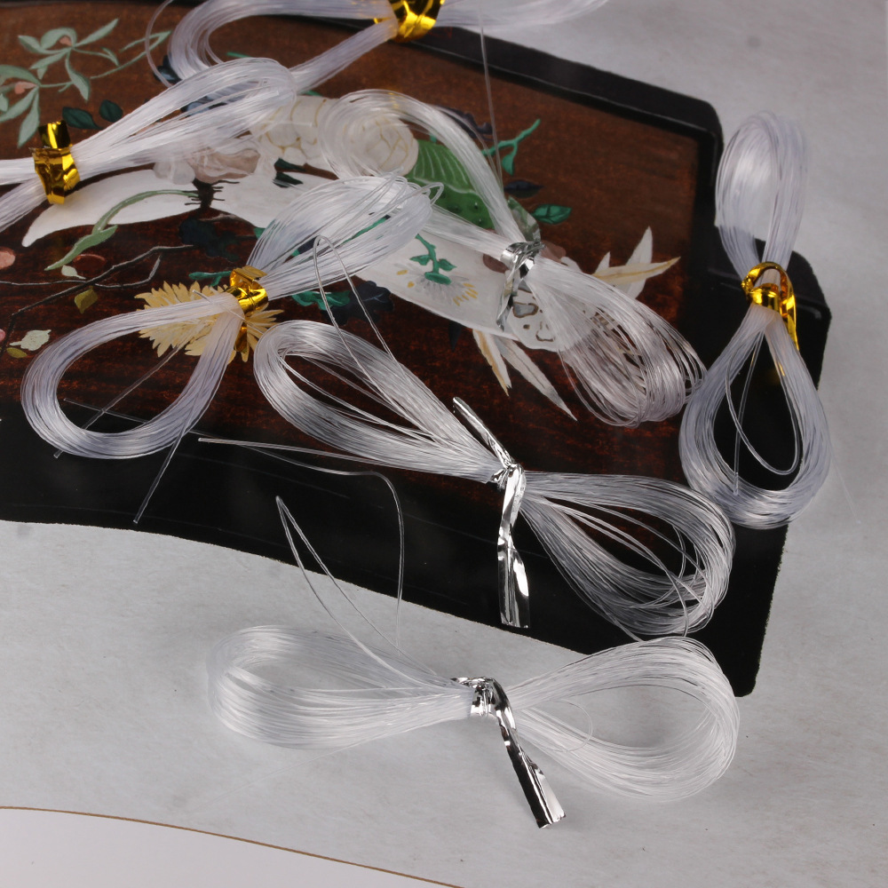 Free Thread Sample 2m Crystal Non-Elastic Fish Silk Thread 10.8m Transparent Crystal Thread Lead Bead Material Package