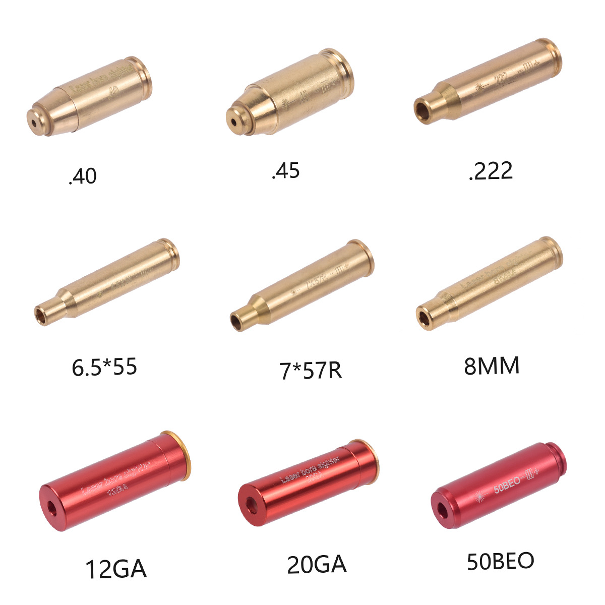Красный. Лазерный калибратор 223REM 30-06/270 12GA 308