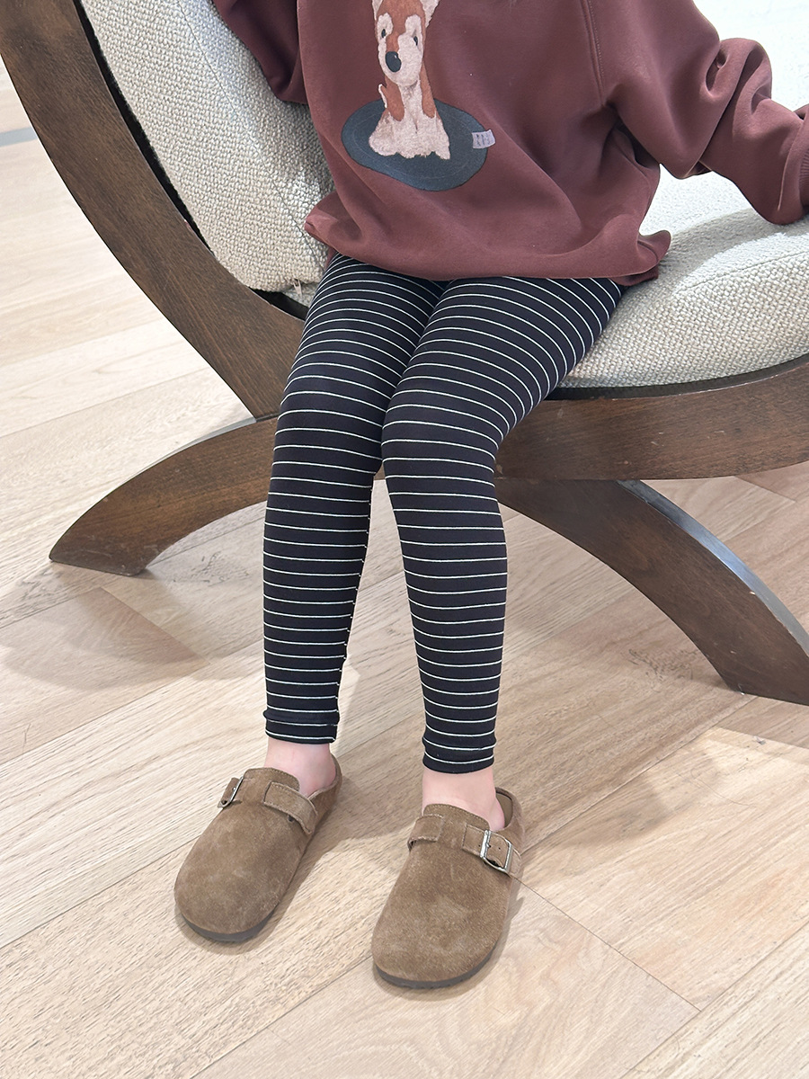 Aimobeibei 2025 Autumn Korean Style Girls' Pants High Elasticity Skin-Friendly 280g Wool Stretch Leggings