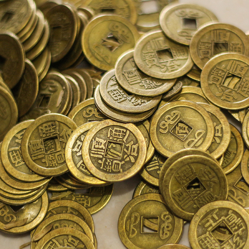 Zinc alloy antique five Emperor money bulk wholesale metal imitation Qing dynasty copper alloy large copper coins Retail Wholesale