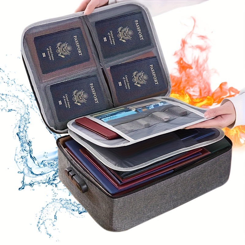 2025 Новый водонепроницаемый файл для хранения документов с замком, большой размер