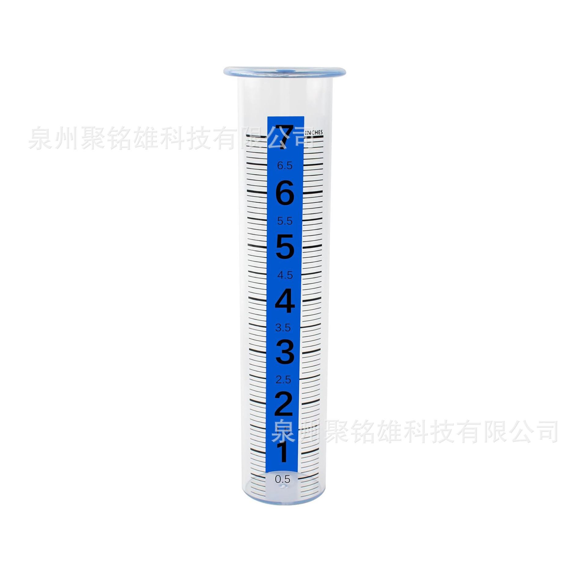 in stock 7 English Blue Striped Rain Gauge Outdoor Large Font Rain Gauge Plastic Thickened Large Digital Rain Tube