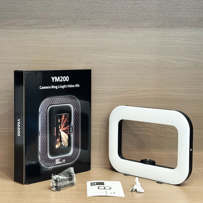 [Source Manufacturer] Ym-200 Handheld Ring Fill Light Rgb Ring Light Mobile Phone Fill Light for Shooting