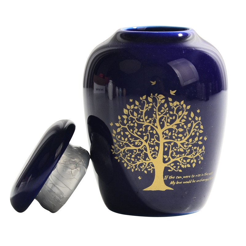RTS Tree of Life Cats and Dogs cremation ashes ceramic storage altar mail order packaging pet urns love commemorative jar