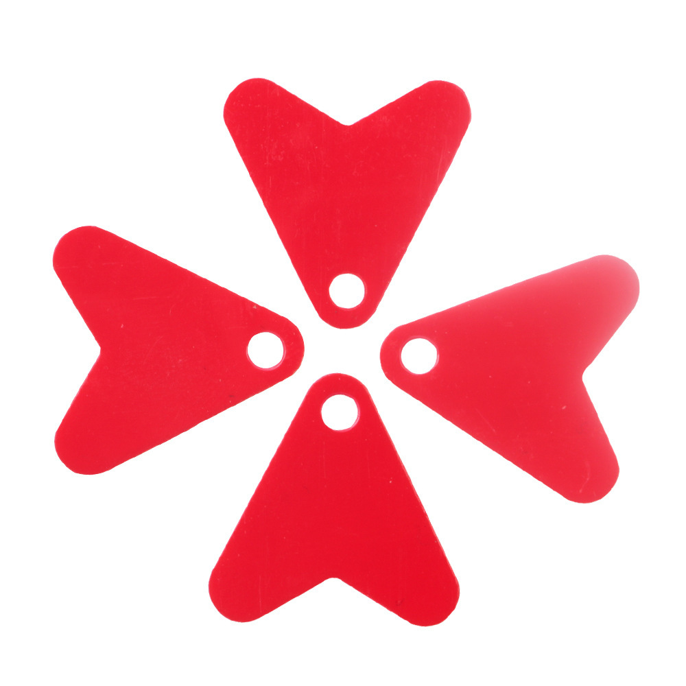 Luya bait accessories small red heart piece plastic fishtail fake bait sequins with sequins increase the temptation to fish