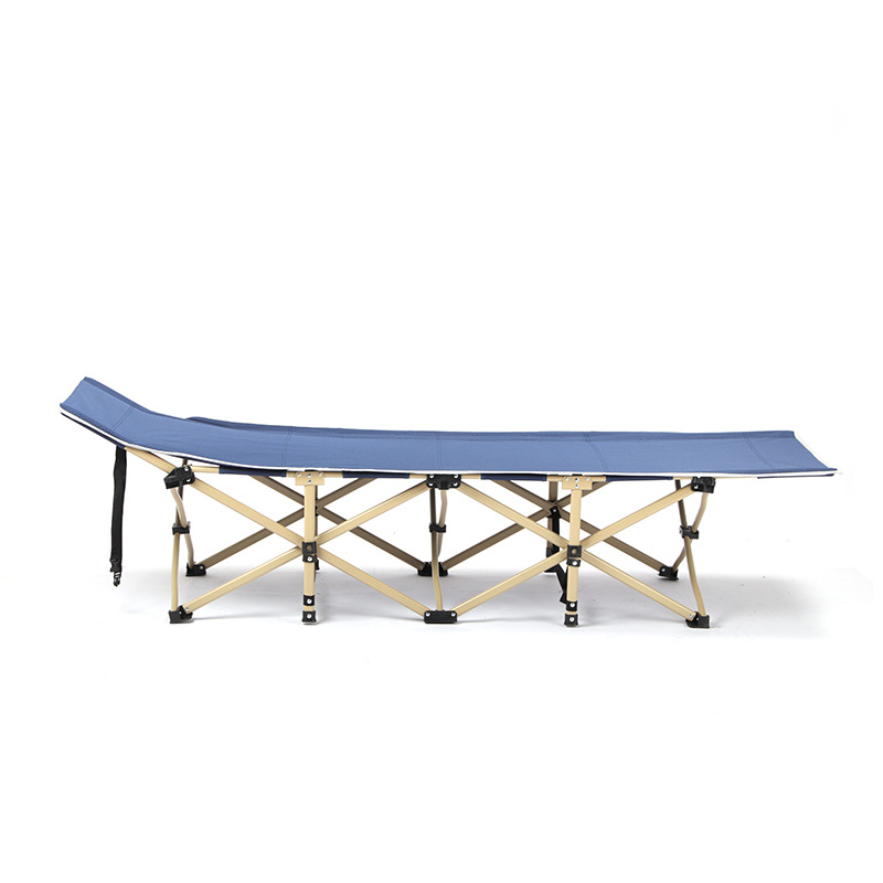 Folding Bed Single Lunch Break Bed Army Bed Office Umbrella Bed Nap Bed Flat Round Square Tube Outdoor Emergency Ten-foot Bed