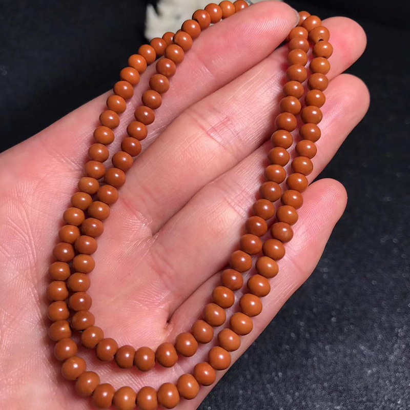 Olive nuclear carving nuclear pointed beads 4.5mm apple round small round beads spacer beads light beads old oil nuclide beads wholesale