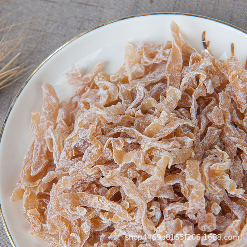 Manufacturer Wholesale White Papaya Shreds, Sweet and Sour Bulk White Fig Shreds, Dried Preserved Fruit Snacks, Dried Papaya Shreds