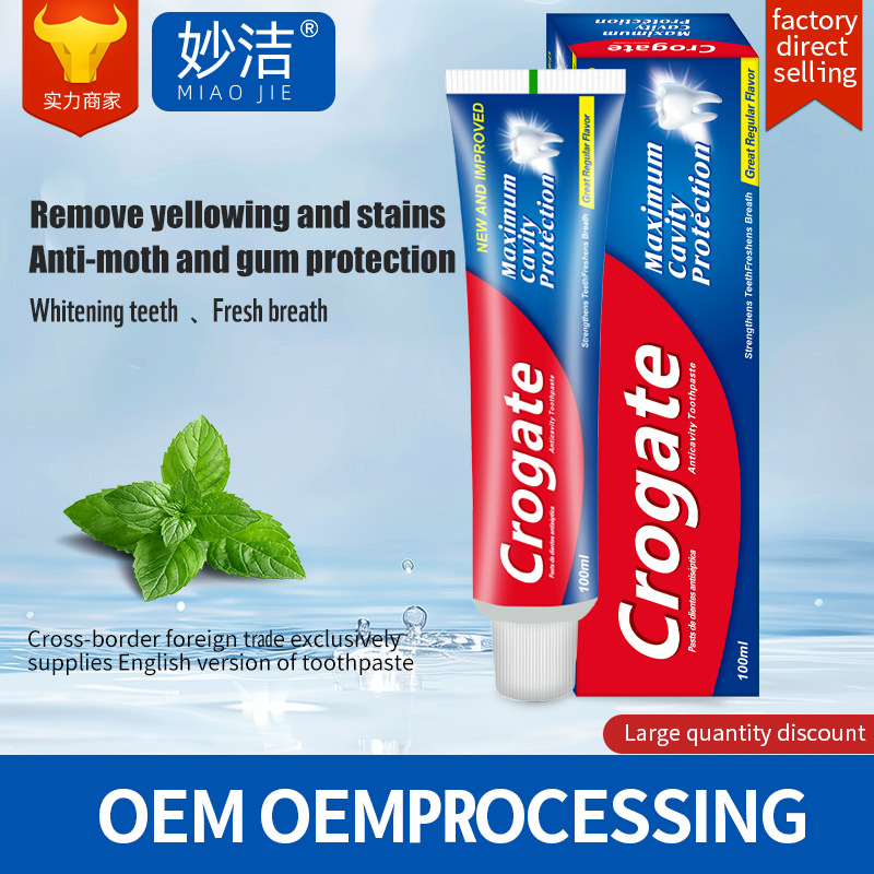 Зубная паста Crogate английская версия 150г, свежий дыхание, бережный уход, защита десен