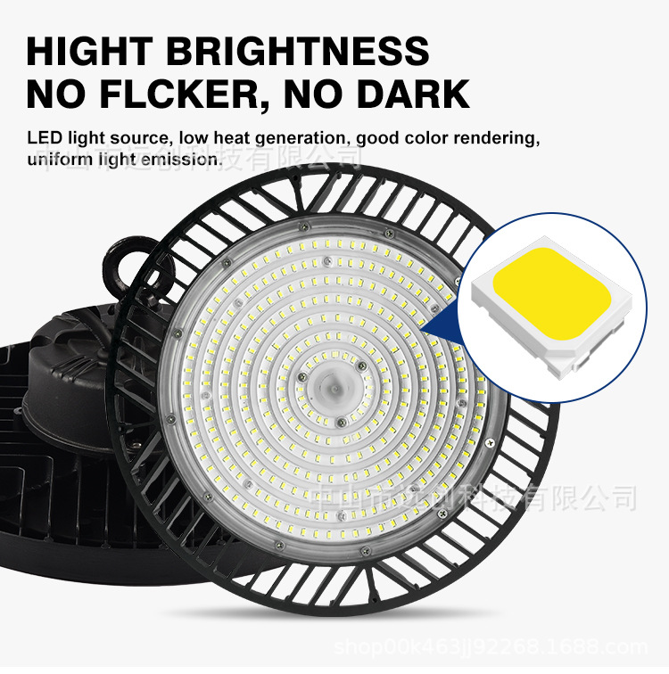 Cross-Border Popular Led Industrial and Mining Lamps Manufacturer Wholesale Warehouse Workshop Industrial Chandelier Led Ceiling Lamp Flying Saucer Ufo