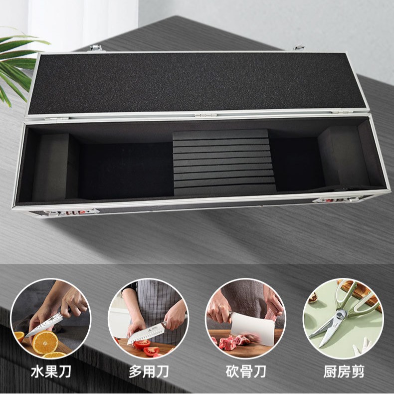 Manufacturer Wholesale Aluminum Alloy Tool Storage Box Multifunctional Knife Aluminum Tool Box Password Lock Knife Box