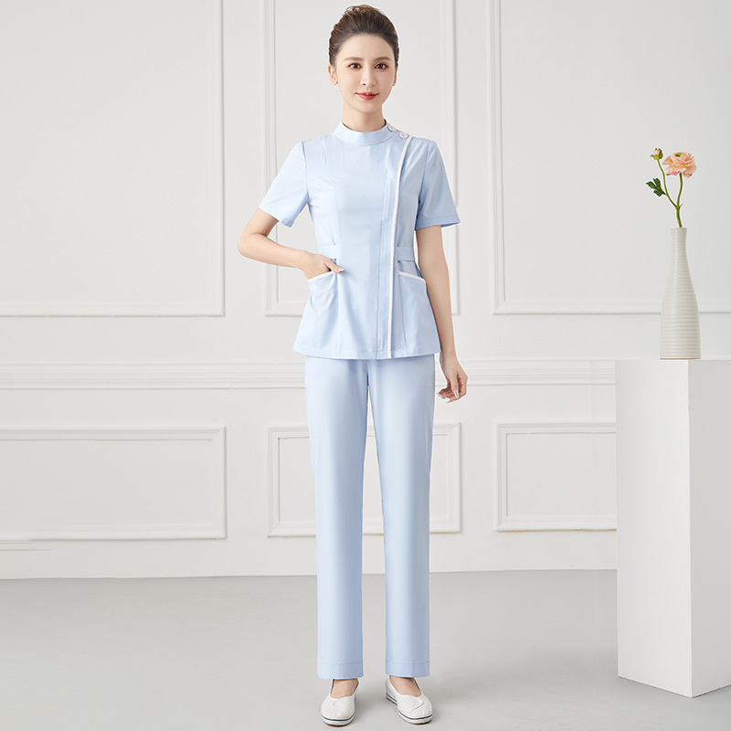 Xiangchunniao Classy Medical Beauty Industry Dental and Oral Nurse Uniforms Split Suit Summer Beauty Salon Physical Examination Work Clothes for Women